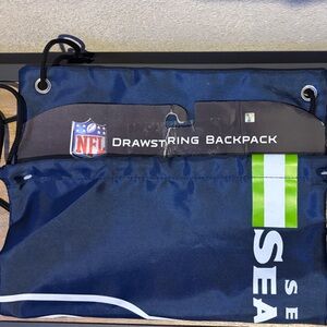 NFL Seattle Seahawks Blue Drawstring Backpack